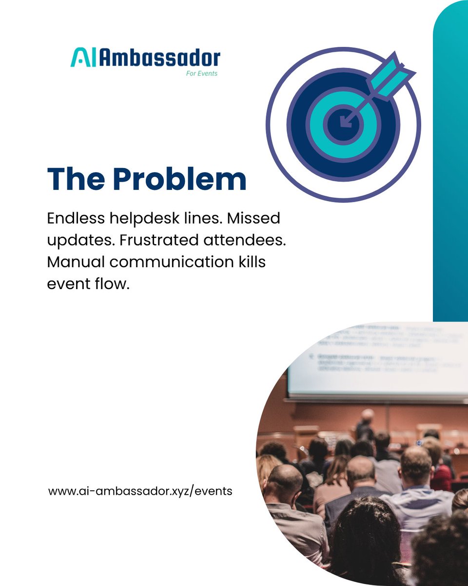 ai_ambassador_'s tweet image. Create a 5-Star Event Experience — Without the Stress 💫
Automate attendee communication, updates &amp;amp; FAQs with AI Ambassador.
Fewer delays, happier guests, seamless coordination.
👉Try it free: hello.msg2ai.xyz

 #EventTech #AIConcierge #EventAutomation