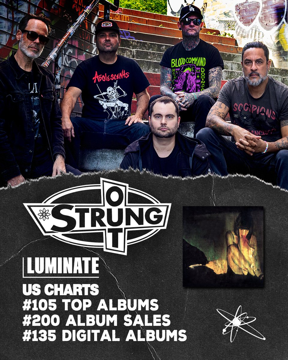 StrungOut's tweet image. &apos;Exile in Oblivion&apos; is officially charting in the US 💥 35 years deep &amp;amp; still climbing. thanks for listening &amp;amp; keeping this thing alive. Tonight we&apos;re in Tucson, AZ @ The Rock. Let&apos;s finish this run strong. Get sum tix on our site at strungoutofficial.com/tour #strungout #cholometal