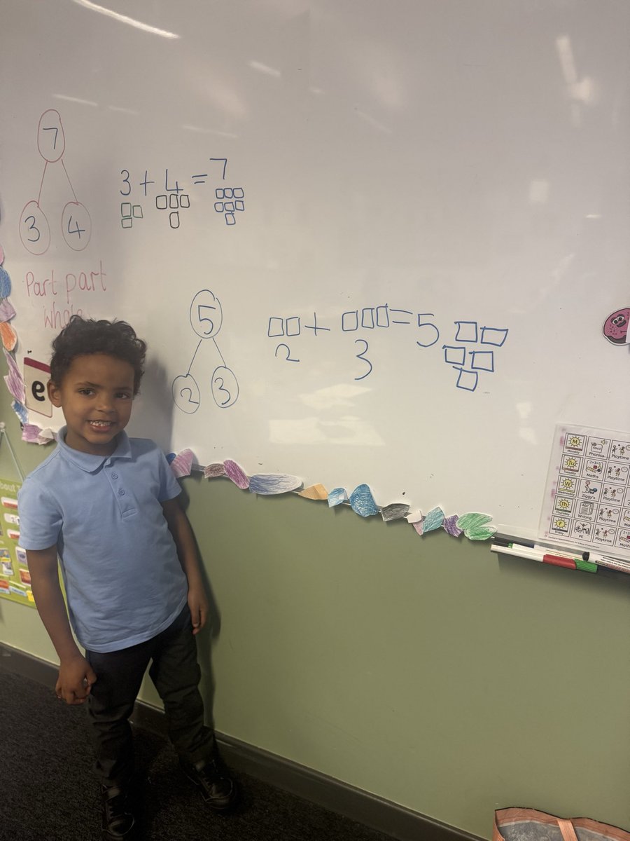 MrsNelson08's tweet image. Leading the learning🌟This superstar proudly showed the class how to use part-part-whole to solve addition problems. Fantastic confidence and brilliant maths thinking! ➕👏 #MathsInAction #ConfidentLearners @StRoseOfLimaPS @TheLeaderinMe @glasgowcounts