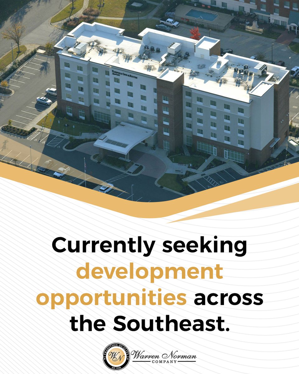 We’re actively seeking new development opportunities across the Southeast. From ground-up projects to redevelopment potential, we're always looking to grow our footprint with the right fit.

#RockHillSC #WarrenNormanCompany #CommercialRealEstate