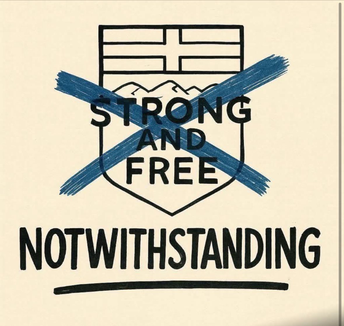 Silencing teachers isn’t strength — it’s fear.
Using the Notwithstanding Clause to strip away our rights is not what “strong and free” looks like.
We deserve better. 

#Red4EdAB #PublicEducation #StopTheExcuses