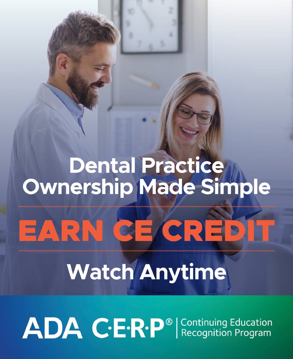 Thinking about owning your own practice? 🦷 Our on-demand webinar breaks down everything dentists need to know about practice ownership, and you’ll earn CE credit while you watch! ​

Start your ownership journey today, access now: hubs.la/Q03L2wVZ0