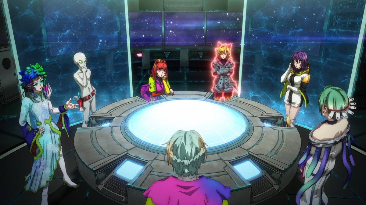 aniplexUSA's tweet image. &quot;There are two among us?&quot; 🚀

[via GNOSIA]