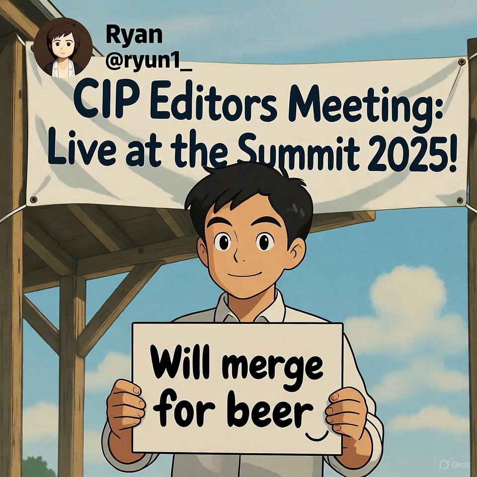 Getting excited for the first in-person CIP Editors meeting in 2 weeks at Day-0 of the 2025 Cardano Summit by <a href="/Cardano_CF/">Cardano Foundation</a>! Who else will be joining us in Berlin on Nov 11-13? 🤠♥️🇩🇪🍻 <a href="/Ryun1_/">Ryan 🍴</a> <a href="/COSDpool/">COSD Cardano Stake Pool</a> <a href="/perturbing101/">Thomas Vellekoop</a>