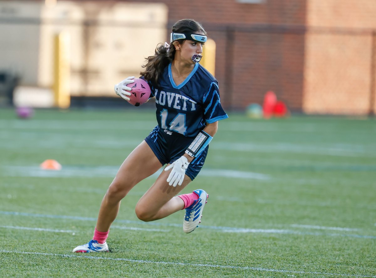 lovettathletics's tweet photo. A milestone moment for Lovett Flag Football! 💙 

The Lions picked up the program’s first win last week with a 13-12 victory over Spalding High School.

📸: Ben Ennis

#GoLions | #LovettFlagFootball https://t.co/eKpwdme5XK