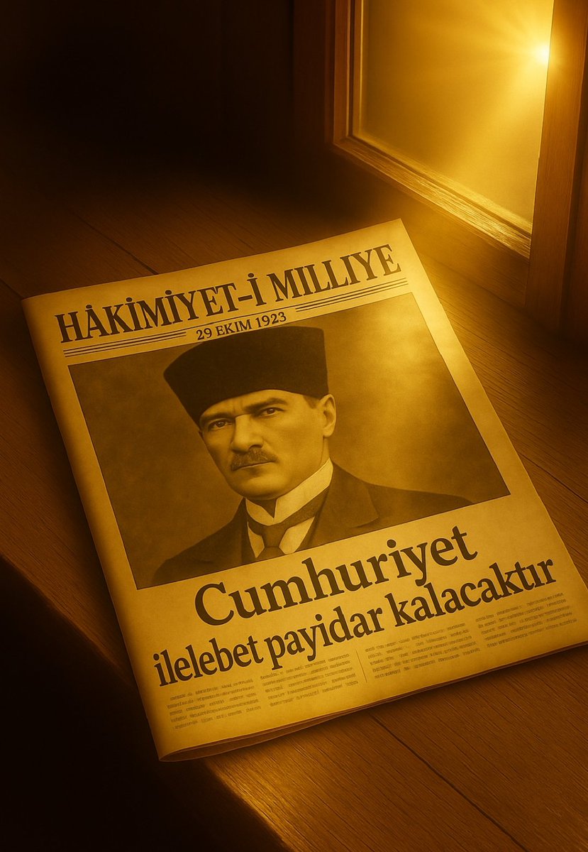 🇹🇷 Cumhuriyetin Işığında…

Karanlığı yaran bir fikirle başladı her şey.
Aklın rehberliğinde, bilimin ışığında şekillendi bir milletin geleceği.

29 Ekim 1923, sadece bir tarih değil; düşüncenin özgürlüğe, emeğin ilerlemeye dönüştüğü bir dönüm noktasıdır.
