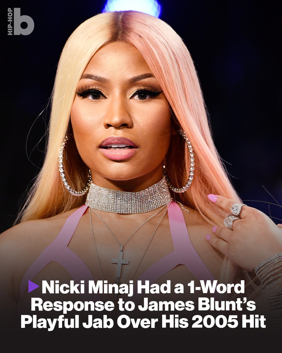 billboardhiphop's tweet photo. Nicki Minaj and James Blunt just gave us a crossover moment no one saw coming.

It all started when Nicki posted on X (formerly Twitter) earlier this week: “Idk who needs to hear this, but you’re beautiful.” Enter James Blunt, whose 2005 hit “You’re Beautiful” made him a household name, replying with playful shade: “You’re a little slow to the party.”

The reply went viral, racking up over 200K likes, with some fans confused and others loving the witty callback. Nicki eventually responded with a simple, respectful “Touché.”

For context, Blunt’s “You’re Beautiful” topped the Billboard Hot 100 in 2006, making him the first British artist to reach No. 1 on the chart since Elton John in 1997. The song also earned three Grammy nominations: Song of the Year, Record of the Year, and Best Male Pop Vocal Performance.

More details on the fun interaction: https://t.co/88mEH6aasE