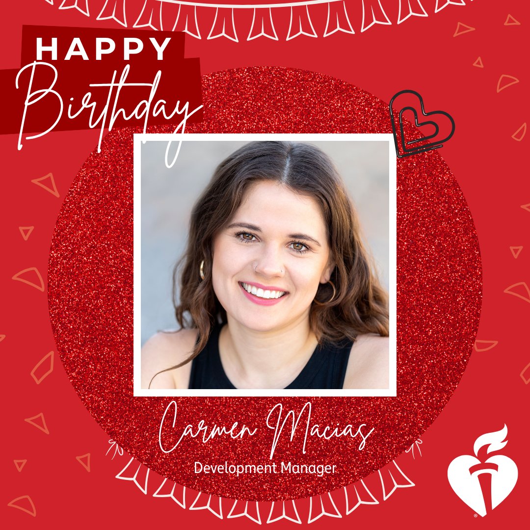 🎂💓 Today, we celebrate more than a birthday — we celebrate the heart of our mission: amazing teammates like Carmen Macias, our Wichita Development Manager! Happy Birthday! 🎉

#AmericanHeartAssociation #Happybirthday #TheAHALife
