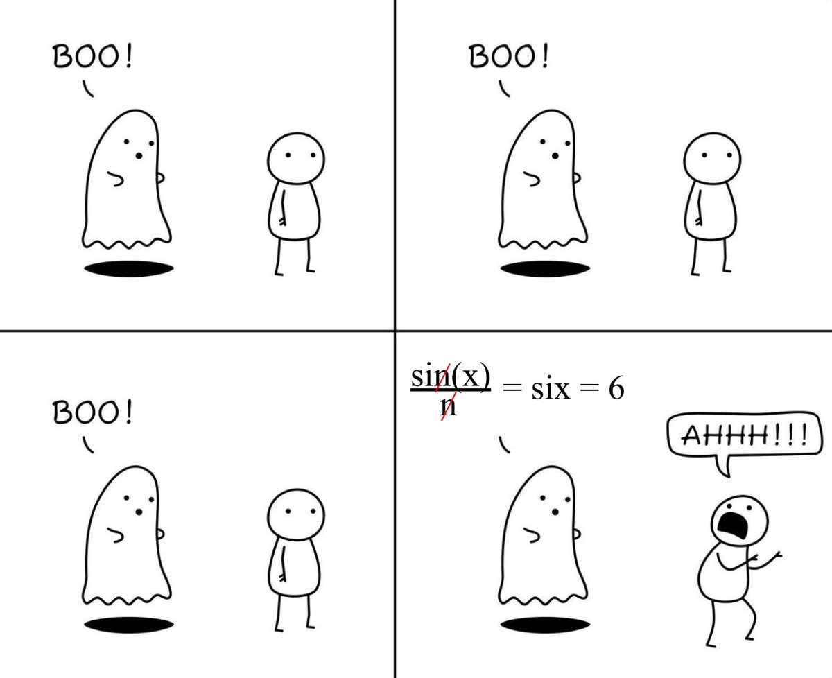 howie_hua's tweet image. How a ghost can scare a math teacher
