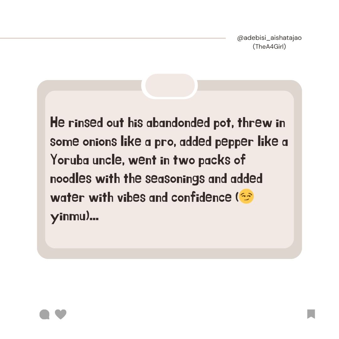 Mynameisbisi's tweet photo. This is my audition to be your liquid dish soap vendor.
Read, enjoy (🤞), comment, repost and everything sha.
PS: I was supposed to post on Instagram first but I think I made the images slightly bigger (I'm not a professional).
#Liquidsoap #OAU #Ileife https://t.co/0iFeCFunrS