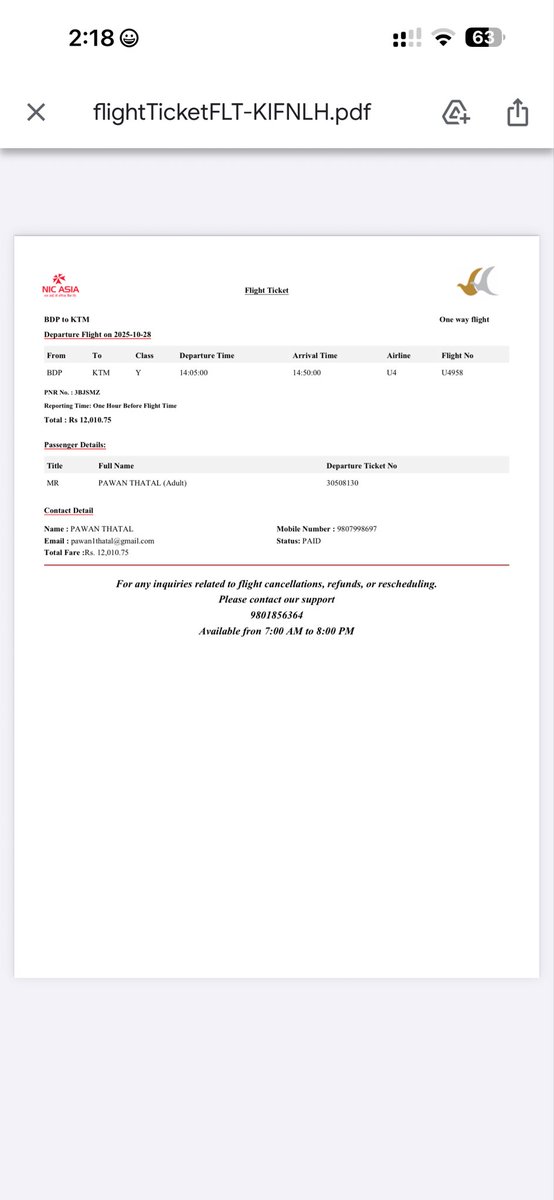 I strongly advise against traveling with Buddha Air. My experience was extremely unpleasant, and I would hate for others to face the same situation.