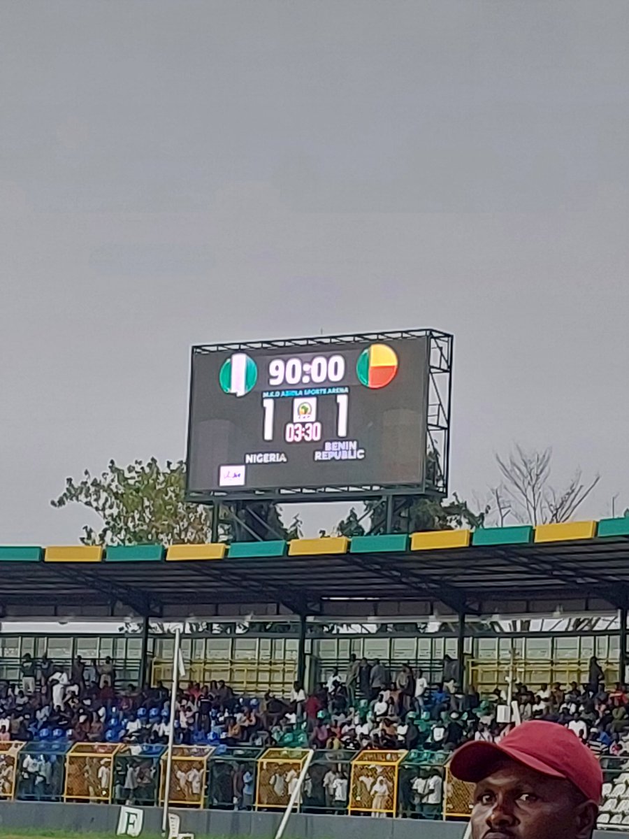 Beeorlicious's tweet image. Full time:

Nigeria 1-1 Benin Republic
(Agg: 3-1)

The Super Falcons qualify for the 2026 Women Africa Cup of Nations in Morocco.
They will battle for an eleventh continental title.

#NGABEN #WAFCONQualifiers #SoarSuperFalcons