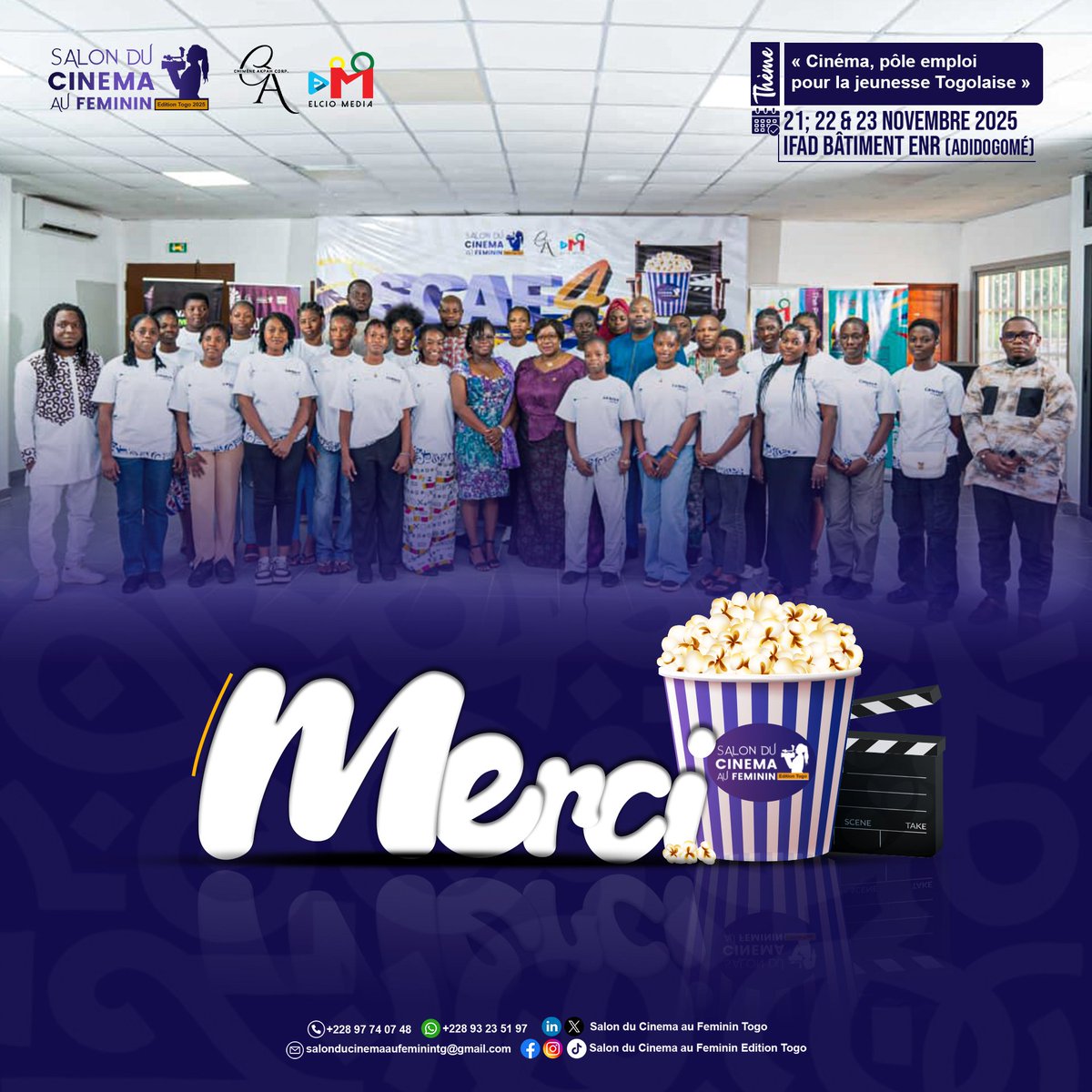 Scaf_Tg's tweet image. Cette première étape de la 4ième édition du SCAF 🇹🇬 n&apos;aurait pas se faire sans le soutien de notre marraine l&apos;honorable @adanletelawson  et de nos partenaires a qui nous témoignons toute notre gratitude.

Rendez vous, les 21, 22 et 23 Novembre prochains.

#SCAF🇹🇬 #Edition4 #Togo