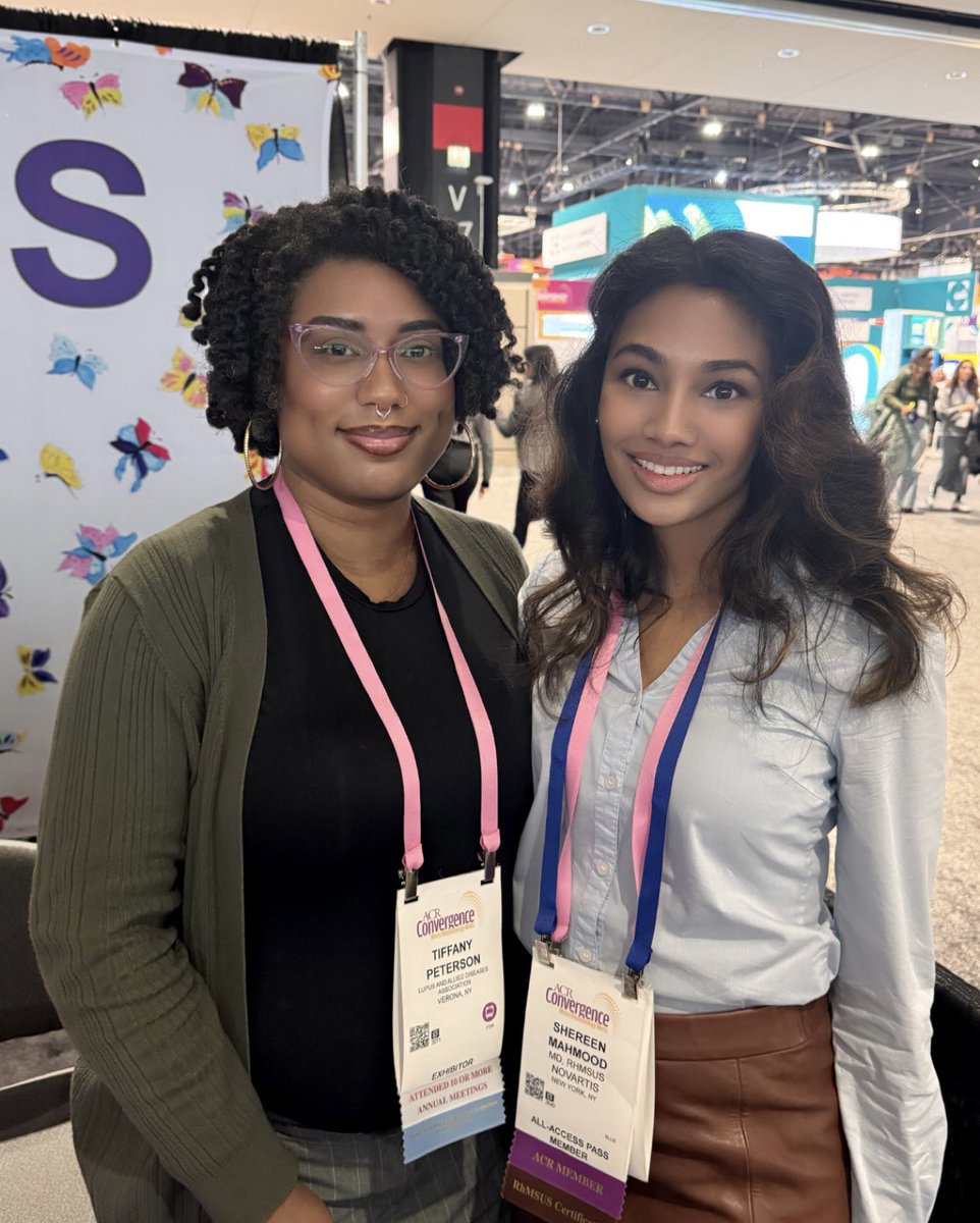 It’s not everyday we get to see some of our favorite rheumatologists! Thank you for stopping by the Lupus Community Booth at #ACR25 <a href="/lupuscyclopedia/">Donald Thomas, MD</a>, <a href="/IreneBlancoDR/">Irene B ©</a>, &amp; Dr. Shereen Mahmood! 💜✨