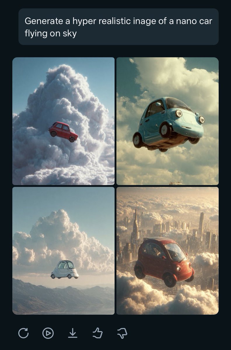 talkwithaswin's tweet photo. Made a car fly in the sky with @metaai in 3 sec https://t.co/yLgIEqVtGh