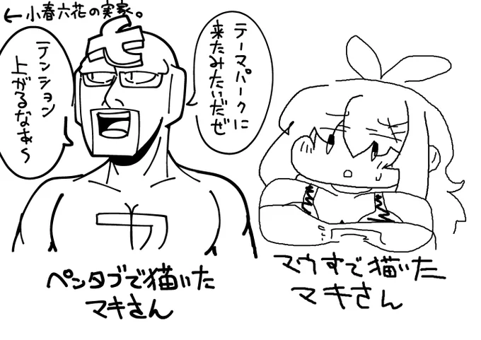 マウスで描いた弦巻マキVSペンタブで描いた弦巻マキ 
