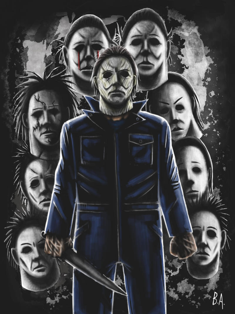 Michael Myers masks art by DoctorGorefesto