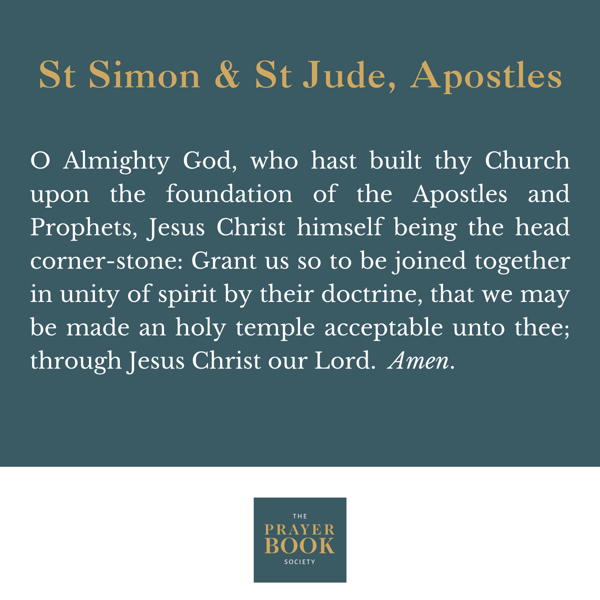 prayerbook_soc's tweet photo. A rich and robust prayer set for today’s feast of St Simon and St Jude - reminding us of the Godly inheritance in which we stand! A happy feast to all our members and friends!
#StSimon & #StJude https://t.co/8nCIajufdT