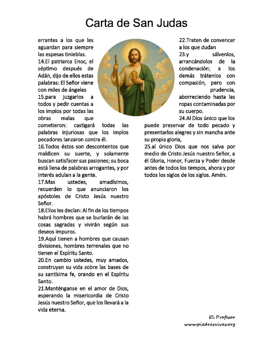 cybmaster's tweet image. Hoy la Iglesia celebra a San Judas Tadeo.