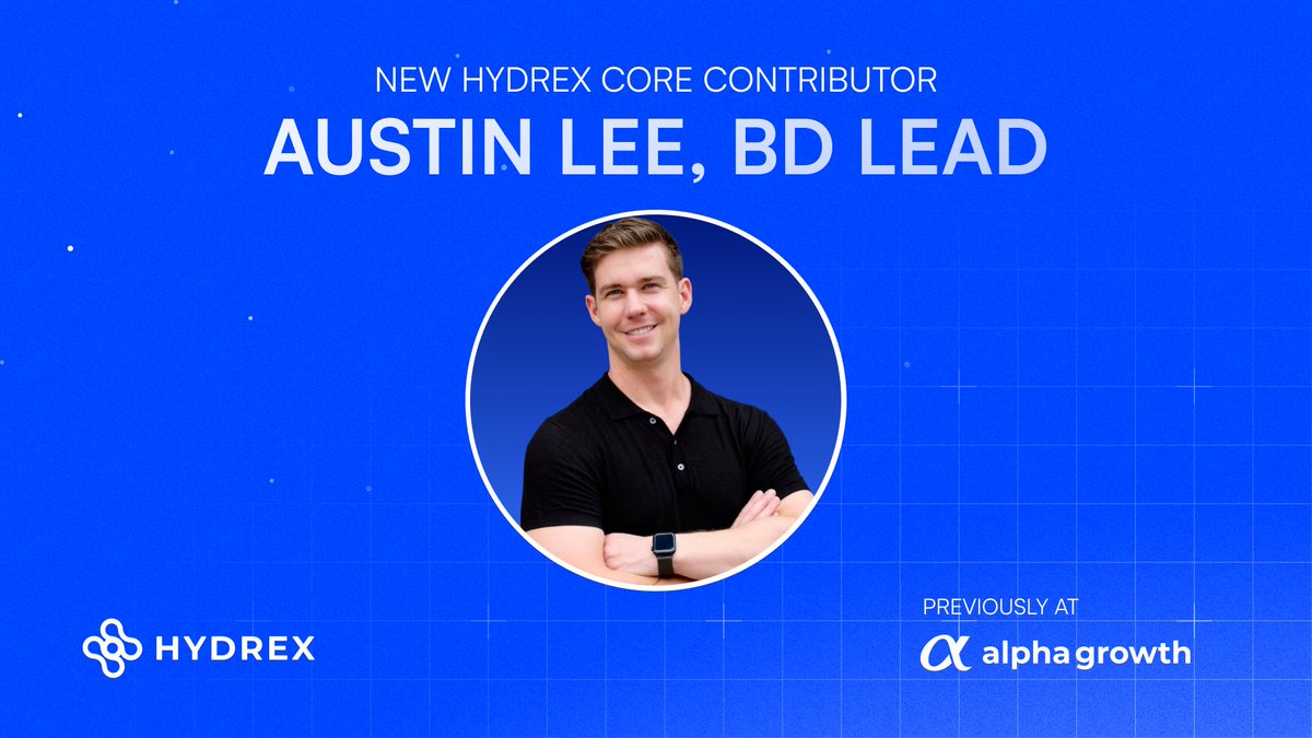 HydrexFi's tweet photo. Please welcome Austin Lee as the Business Development Lead for Hydrex.

Austin is the former BD Operations Lead at @alphagrowth1 - previously driving the Uniswap DAO's Growth Program.

We're excited to have you aboard! ⚓ https://t.co/8dgO6wdS4T