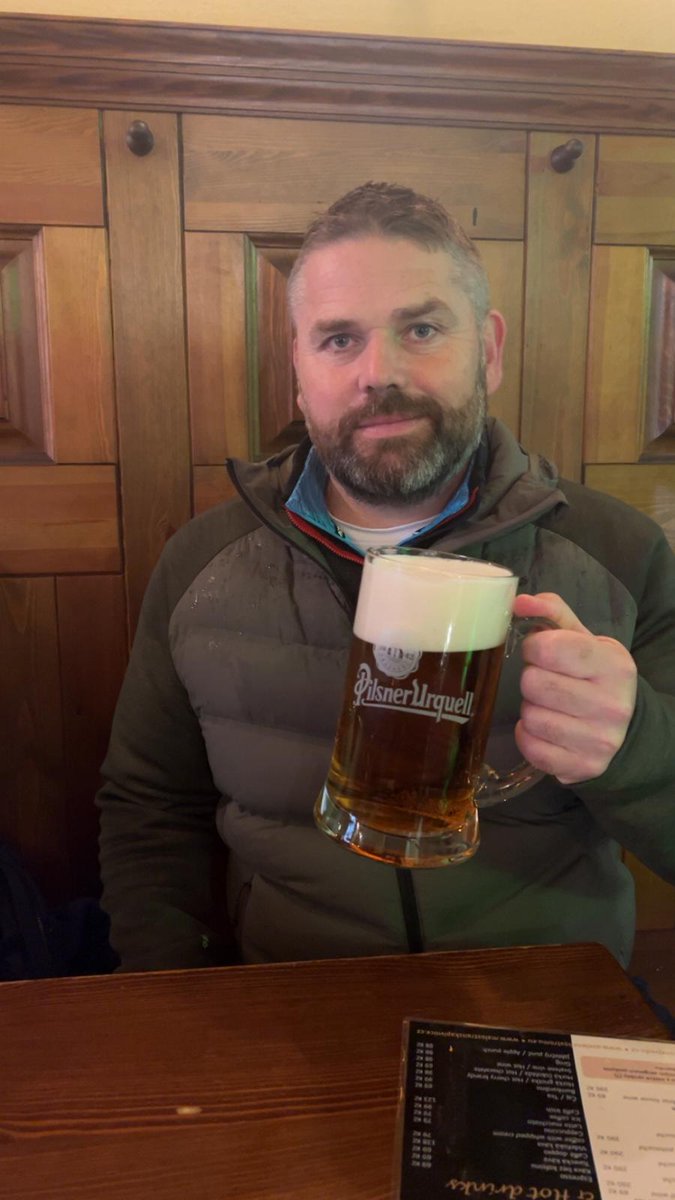 Pintoftheday01's tweet photo. Prague 1 litre pilsner. Boom https://t.co/ioeKPY47y9