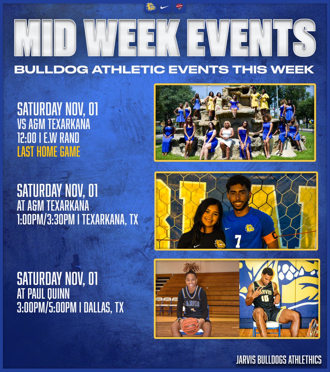 jcubulldogs's tweet photo. Packed week of Athletic events!🏐🏀⚽️

#jarvisstrong | #gobulldogs | #playnaia https://t.co/kJV1HHjCz0