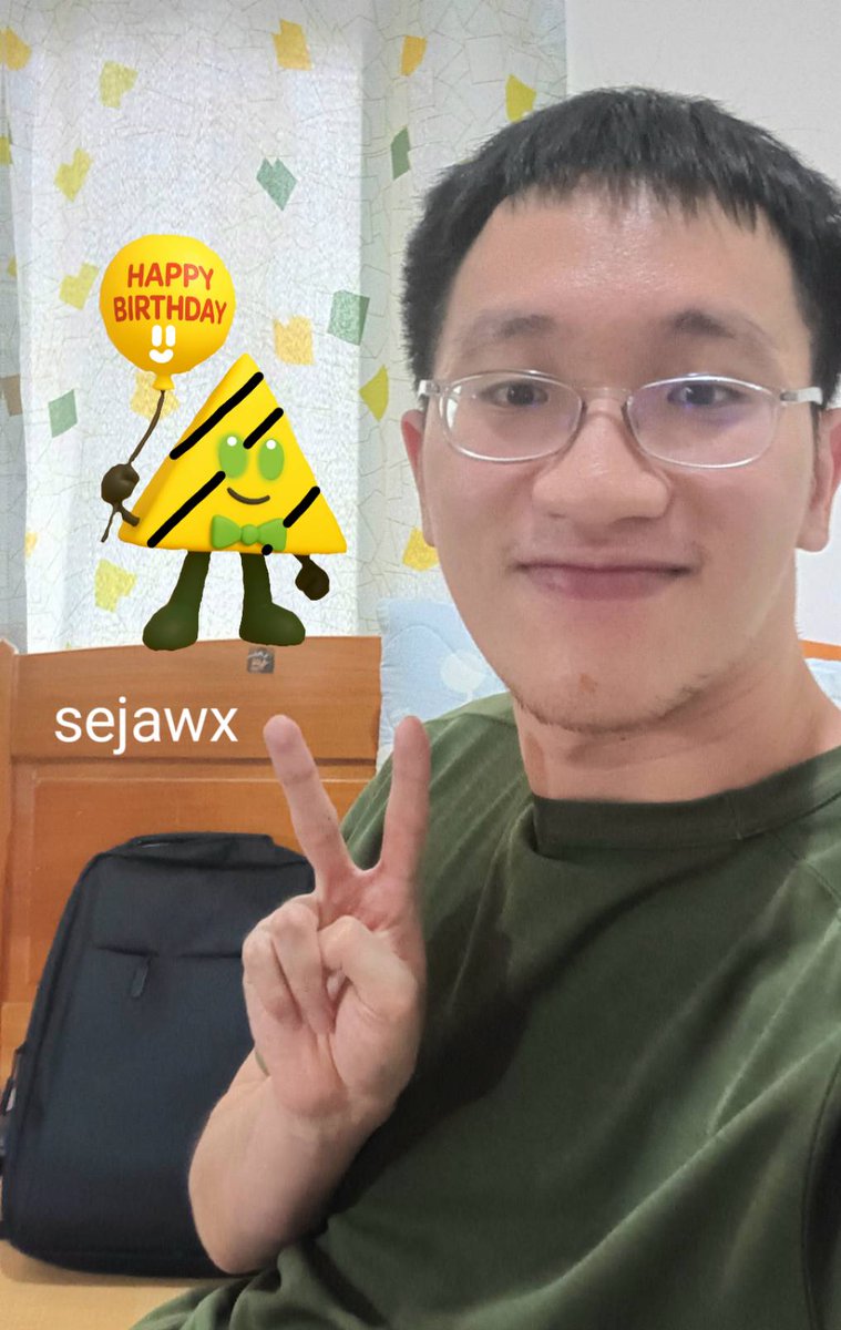 sejawx's tweet photo. Party Hat and me Celebrate 23Rd Birthday Together
hi~ this is From me Phone Photo Edit Synthesis Object Shows Role OC.
And me Happy ^^
Hope you like it :)
PS:Party Hat Holding a yellow Balloon in Hand,And it says "Happy Birthday" 🎉🎂. https://t.co/fTnNb1SCiT