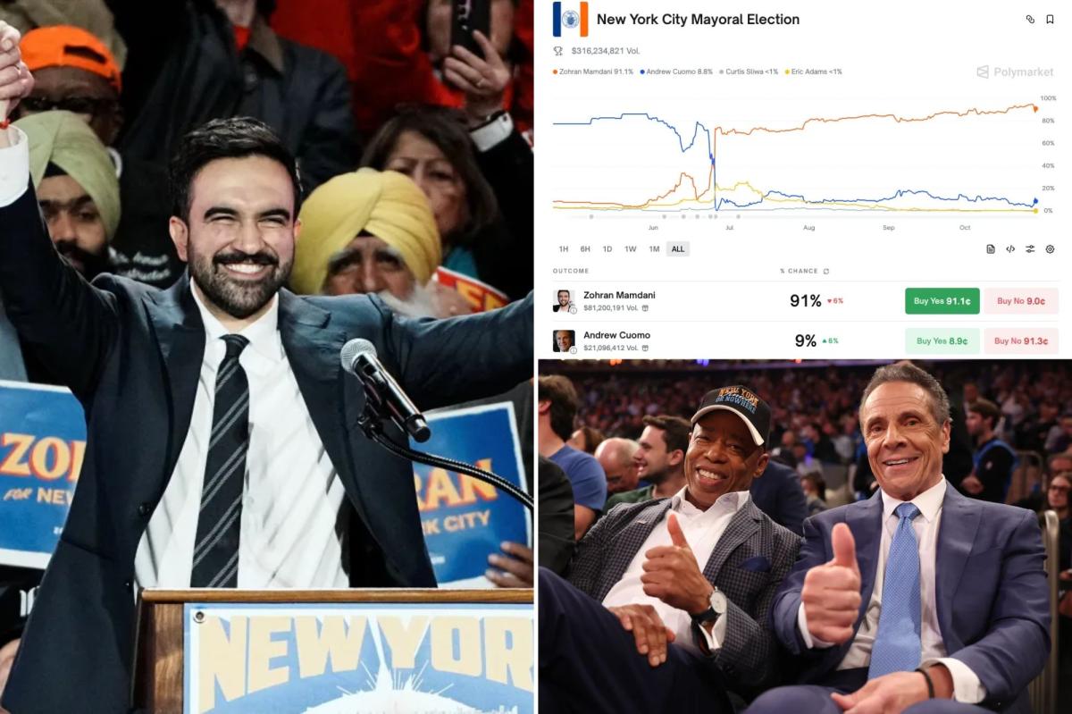 nypost's tweet photo. Experts fear betting markets could influence NYC election — as data shows pro-Mamdani bets from China, Middle East skewing odds https://t.co/k5mFun96qV https://t.co/yBbP9dpivS