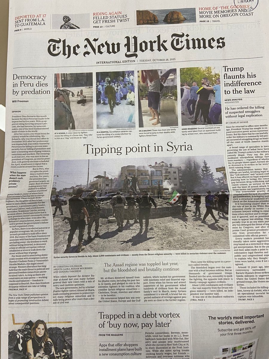 Thrilled to see my take on "parallel powers" undermining Peruvian democracy in A1 of the NYTimes.

Not just because I believe Peruvians defending democracy deserve more support, but also because I think "parallel powers" can help us see U.S. democracy's challenges more clearly.