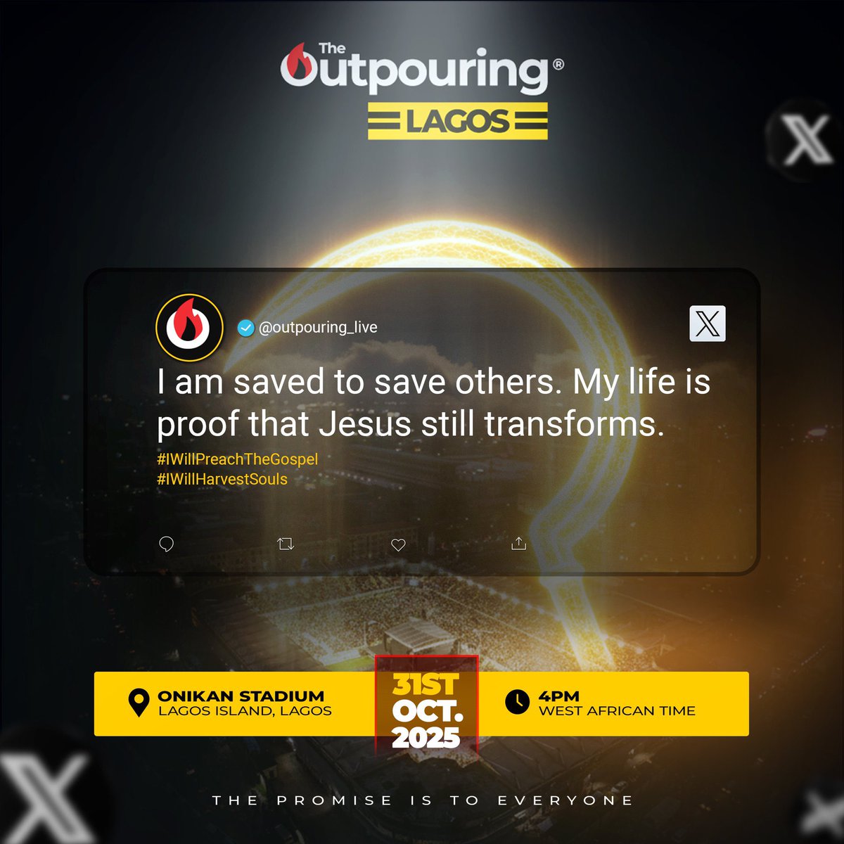 I am saved to save others. My life is proof that Jesus still transforms. #IWillPreachTheGospel #IWillHarvestSouls