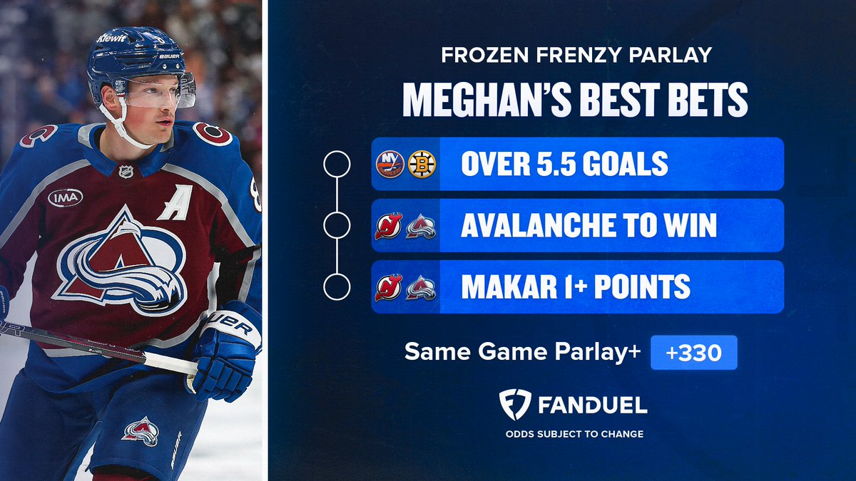 TSN_Edge's tweet image. THE FROZEN FRENZY RETURNS 🏒

With all 32 NHL teams in action, @MeghanChayka, @CarloColaiacovo, and @mike_p_johnson built us these Same Game Parlays @FanDuelCanada 👀