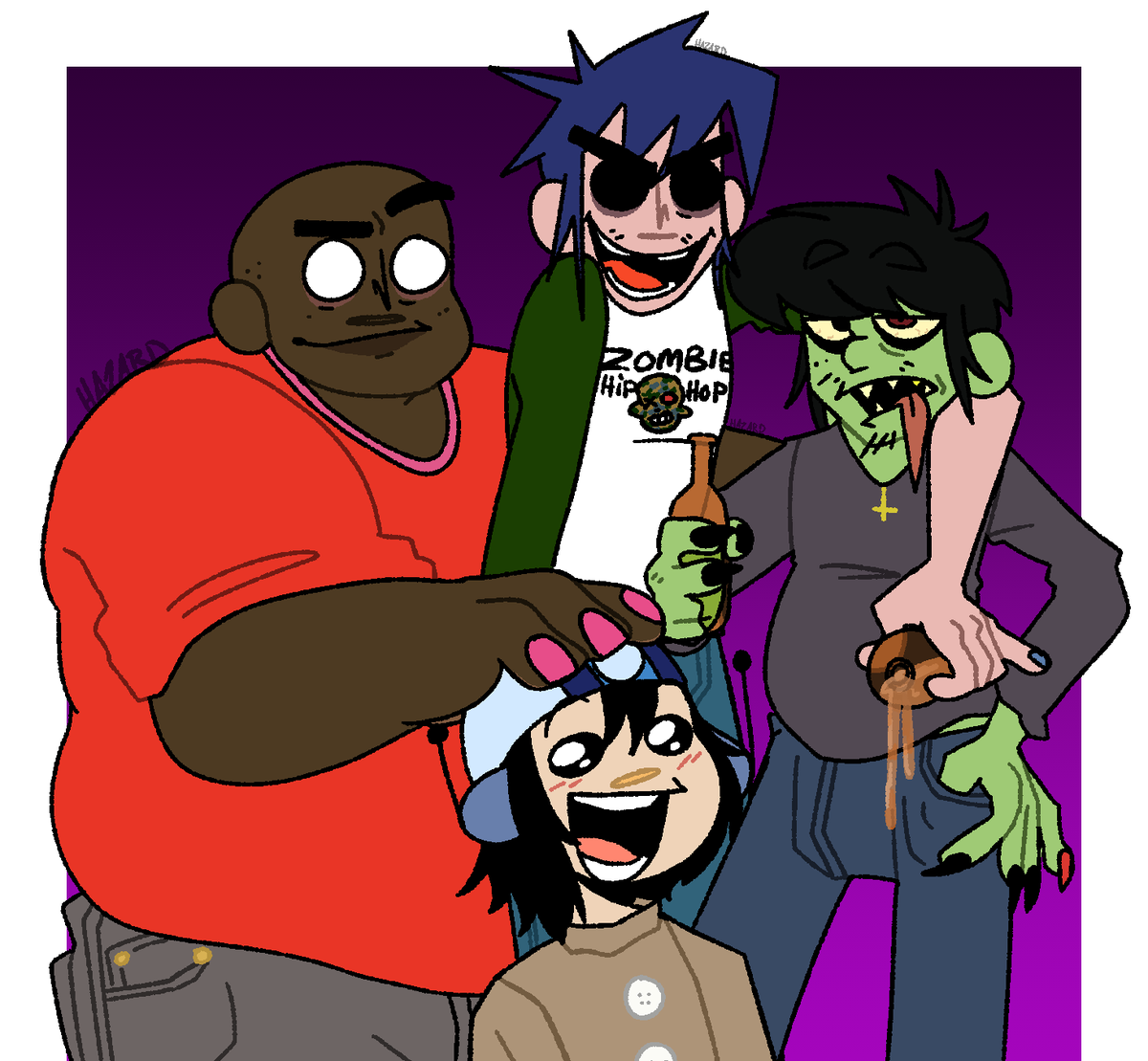 HazardFactor's tweet photo. Family portrait.. but.. a little.. different?

#Gorillazfanart #gorillaz https://t.co/v7PbTm2zzu