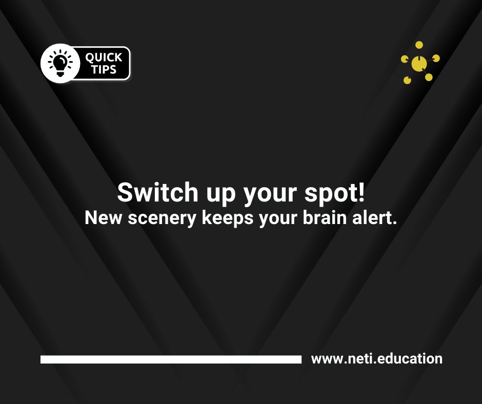 N_E_T_I's tweet image. 👻 Don’t let studying spook you!

Tip: Switch up your study spot, new scenery keeps your brain sharp. 🧠

Turn tricks into treats for your career! 🍬 neti.education/schedule/

#neti #floridamold #moldcertification #moldindustry #continuingeducation #studyhacks