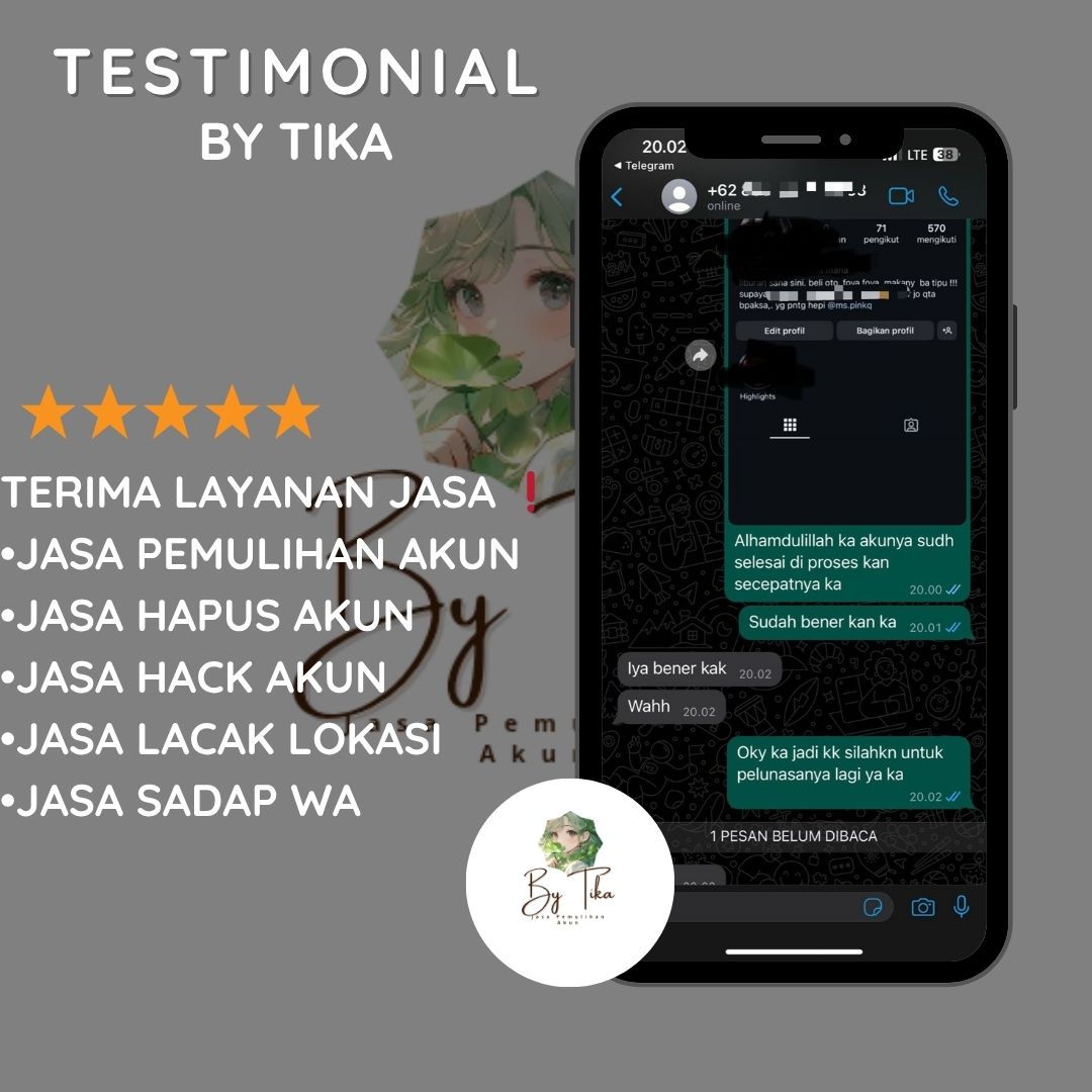 JASA_TIKA's tweet image. By_selvi open lagi ya❗
Buruan yang ada kendala dengan akun nya untuk semua sosmed bisa hub Selvi ya🙋
💻Open jasa pemulihan Akun 
💻Open jasa hapus akun
💻Open jasa hack akun
💻Open jasa lacak lokasi 
💻Open jasa sadap wa 
📱 FAST RESPON DI WA📱
WA DI BIO 💙