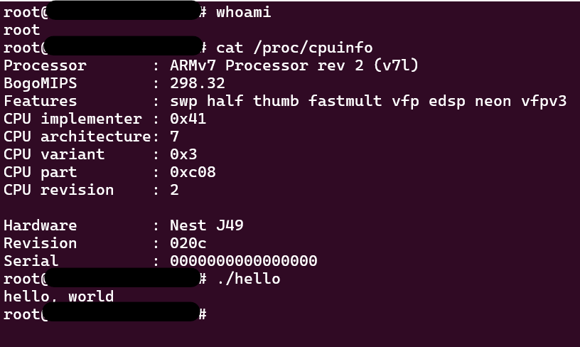 abrown439's tweet photo. I have root on a nest gen2! Also compiled a simple hello world app that runs on the device. More to come soon https://t.co/CS1fO01FQw