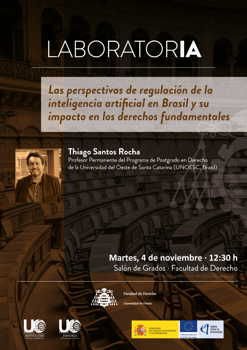 La semana próxima tendremos un nuevo seminario de LaboratorIA: <a href="/RochaThiago1982/">Thiago Rocha</a> nos hablará de las perspectivas de regulación de la IA en Brasil y su impacto en los derechos fundamentales;