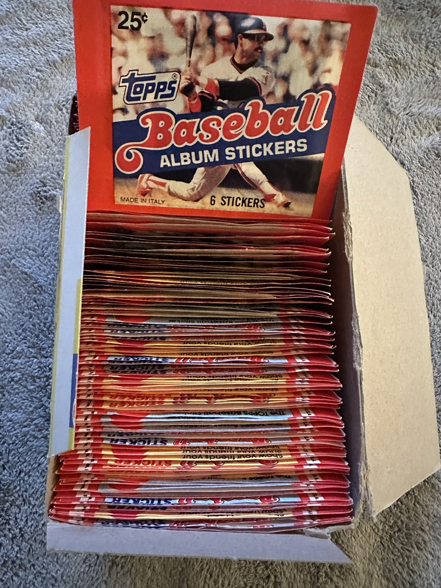 oldmanstylecard's tweet photo. Wax Box Journey Continues: 1983 Topps Baseball Stickers. Excited to go through this baby and add to the collection! Stay tuned for the hits! #waxbox #topps #cards #baseballcards #baseballcard #toppsbaseballcards #80s #80skid #80skids #80snostalgia #80svintage #80sbaby https://t.co/wB4kx8s1jC
