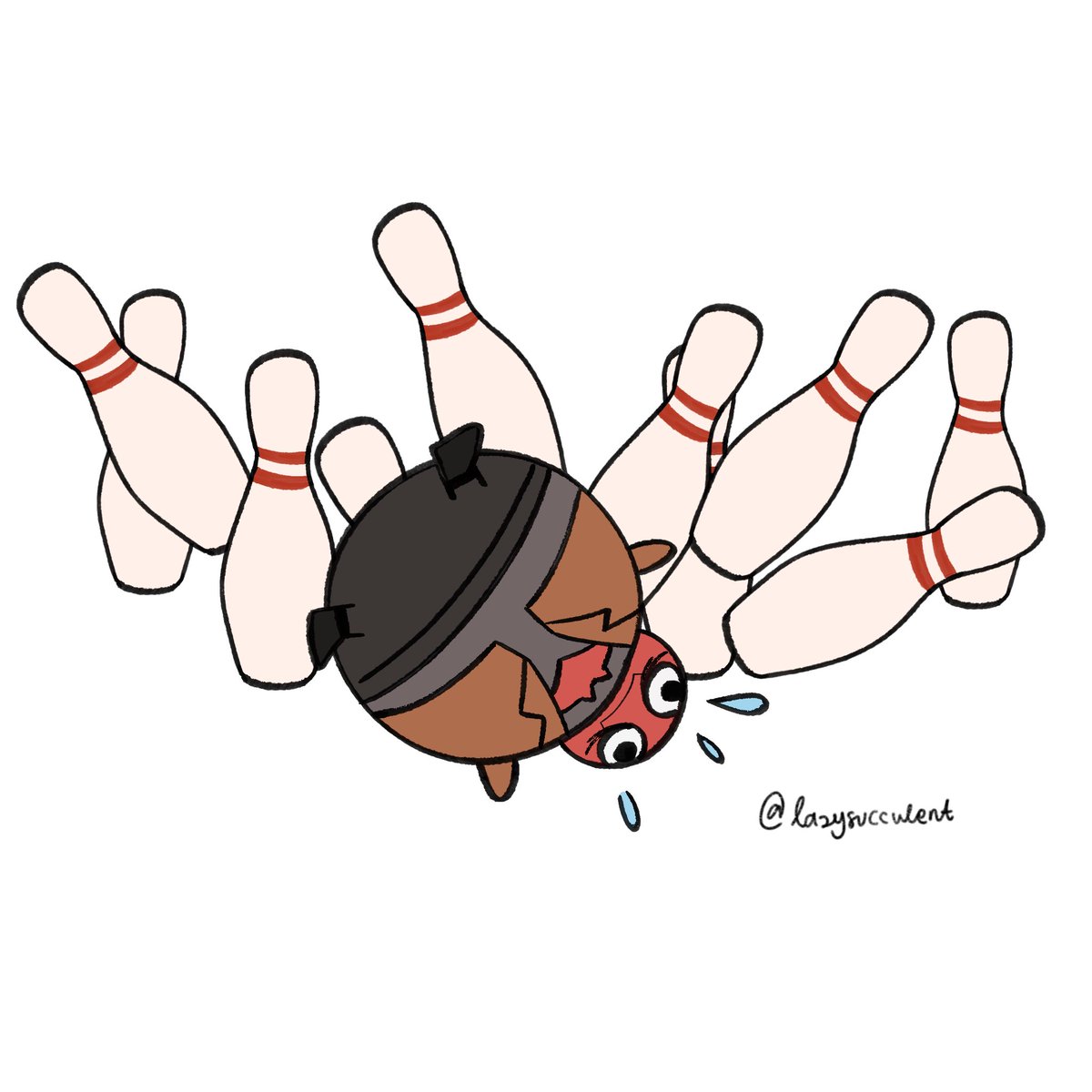 lazysucculent's tweet photo. not my usual art but I can’t help but draw Jason as a bowling ball

#jasontodd #redhood https://t.co/U0G5N7rniG