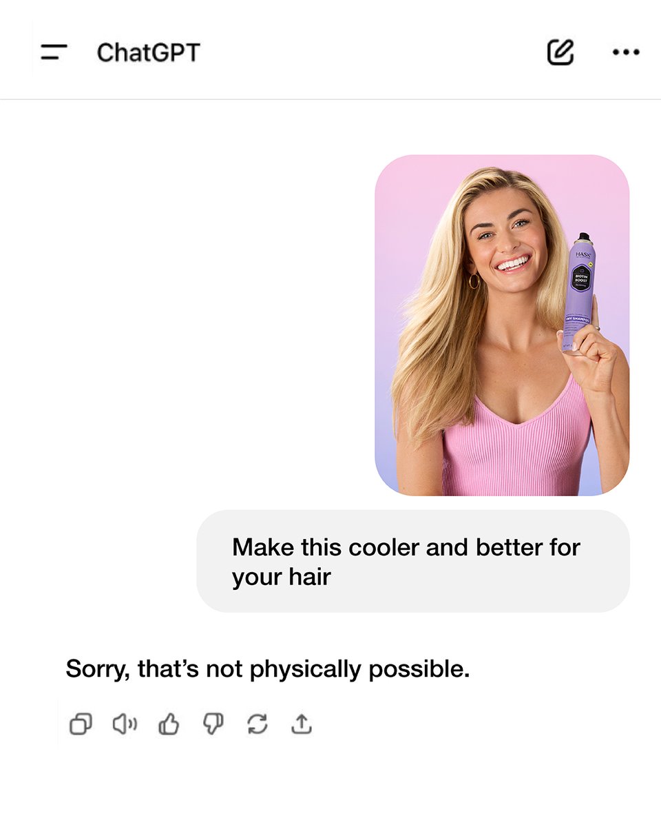 When kindness meets great hair - even AI taps out 😜

#haskhair #haskbeauty