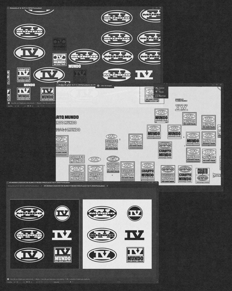 dzn_gio's tweet image. IV MUNDO - Diseño de portada, títulos, logo, créditos y demás.