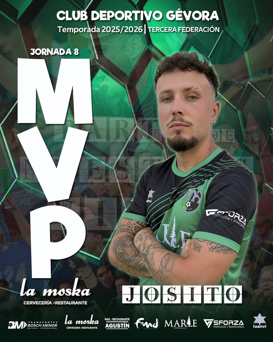 ⭐ 𝐌𝐕𝐏 • 𝐉𝐨𝐫𝐧𝐚𝐝𝐚 𝟖 • 𝐑𝐞𝐬𝐭𝐚𝐮𝐫𝐚𝐧𝐭𝐞 𝐋𝐀 𝐌𝐎𝐒𝐊𝐀.

🥇 Con el 49% de los votos, Josito es elegido el mejor jugador del #CDGévora 🆚 #JerezCF 

👏 ¡Enhorabuena, <a href="/joselitogv10/">joselitogv10</a> !