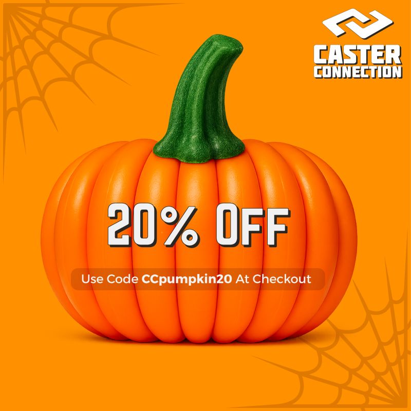 It’s that time of year for pumpkins, costumes, and a good deal or two.

We’re offering 20% off all online orders through Halloween night with code CCpumpkin20.

👉 Shop now and start saving: casterconnection.com/casters