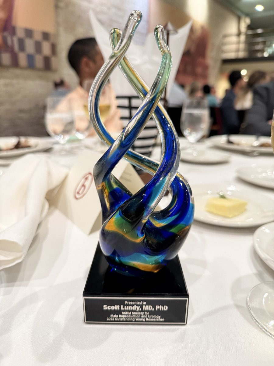 Winning any award is special, but being recognized by mentors, colleagues, and friends as the 2025 <a href="/ASRM_org/">ASRM</a> <a href="/ReproMed_SMRU/">SMRU</a> Young Investigator of the Year is truly magical. Huge thanks to <a href="/CleClinicUro/">Cleveland Clinic Urology</a> trainees for the hard work and to <a href="/MOBYUSgroup/">moby.us</a> for taking a leap of faith 🥹