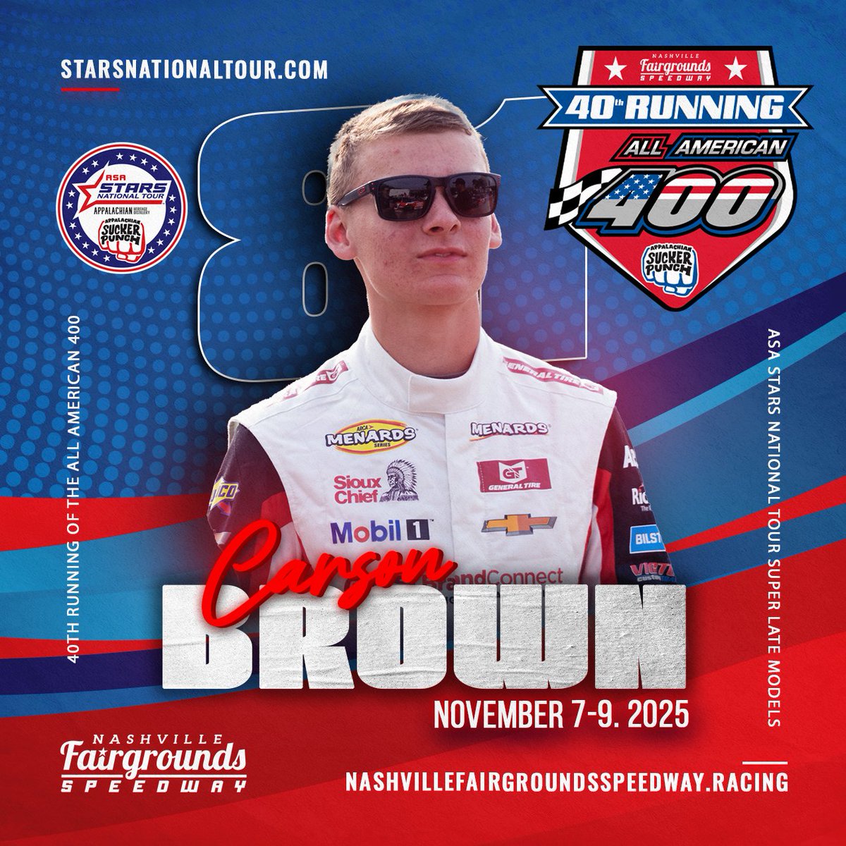 -<a href="/cbrownracing/">Carson Brown Motorsports</a> Set to Take on the 40th Running of the All American 400 at <a href="/RaceFairgrounds/">Nashville Fairgrounds Speedway</a> 

Story: starsnationaltour.com/carson-brown-s…

<a href="/AnthonyCampi/">AnthonyCampiRacing</a> | #ASASTARS 🏁
