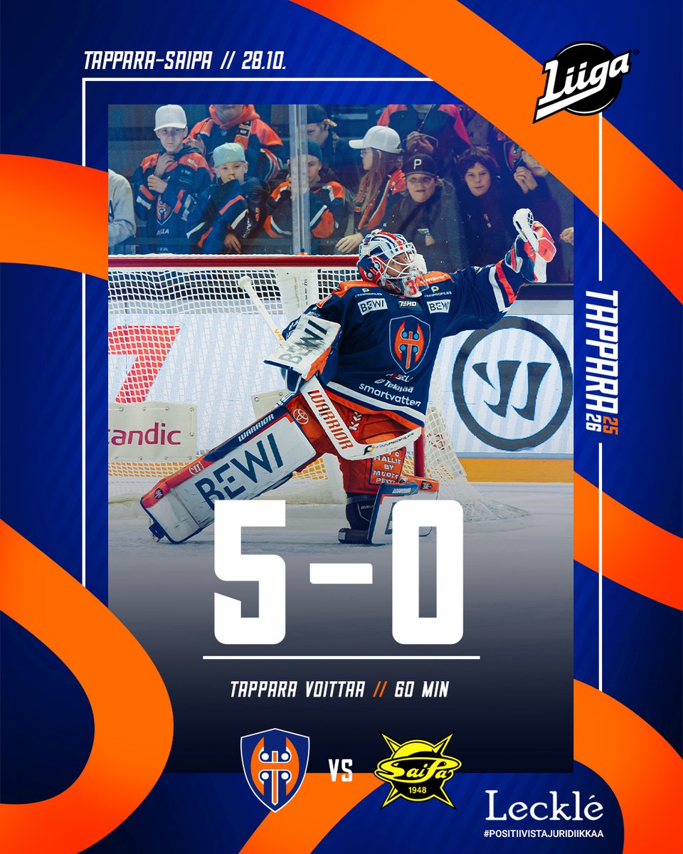Viikko käyntiin tyylikkäällä kotivoitolla! 🔥

🗓️ Seuraava kotiottelu: Tappara–HIFK pe 31.10.

Tuloksessa tukena: Lecklé