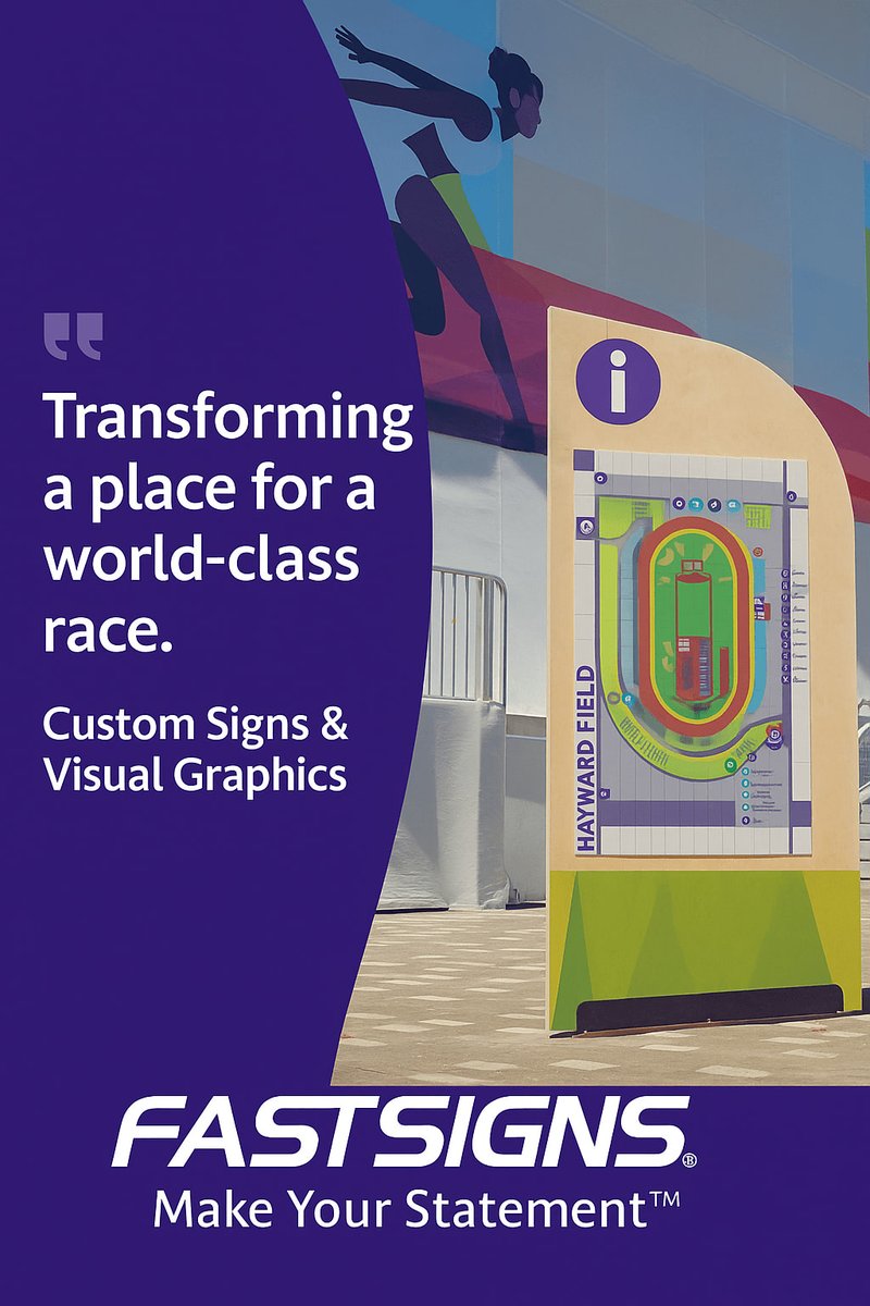 FASTSIGNS's tweet image. Transform any space into a world-class destination with custom signage and graphics that create clarity, impact, and lasting connection.

fastsigns.com/products/exter…

#FASTSIGNS #MakeYourStatement #EventBranding #GlobalVisibility