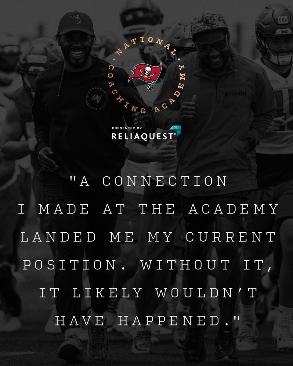 The Tampa Bay Buccaneers National Coaching Academy is BACK in 2026 🔥

This groundbreaking initiative, created by the Buccaneers and the Glazer family, creates pathways into the NFL coaching world like never before.

Apply now ➡️ bccn.rs/NCA
