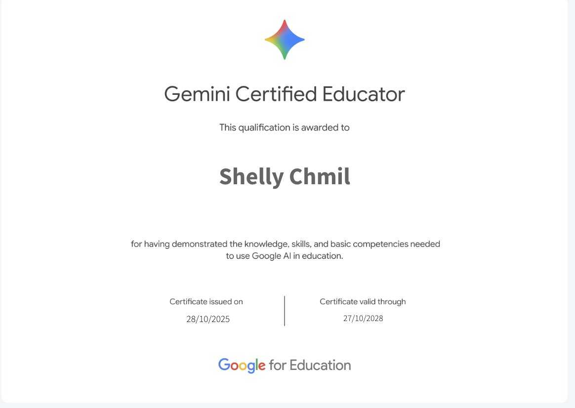 mrschmil's tweet photo. I'm officially a Gemini Certified Educator! 

It's such an exciting time in education! I love helping staff explore and leverage all of the incredible features Gemini has to offer- it's truly a game changer for teaching and learning!🚀✨#GeminiCertifiedEducator #AIinEducation https://t.co/fxtyLiktJi