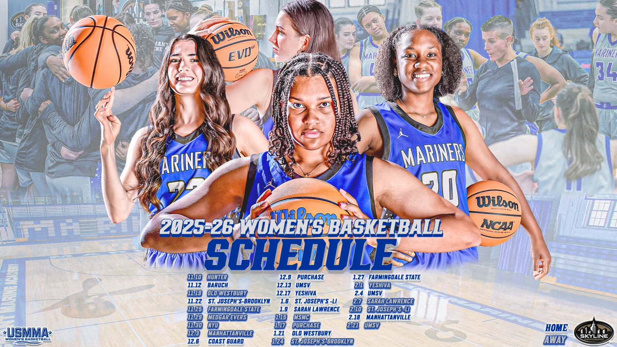 2⃣0⃣2⃣5⃣-2⃣6⃣ 𝐒𝐞𝐚𝐬𝐨𝐧 𝐋𝐨𝐚𝐝𝐢𝐧𝐠…🏀⚓

The @usmmawbball 𝑺𝒄𝒉𝒆𝒅𝒖𝒍𝒆 ready to go!

🔗 tinyurl.com/ze39ut4s

#d3wbb #OURAcademy <a href="/SkylineConfD3/">Skyline Conference</a>