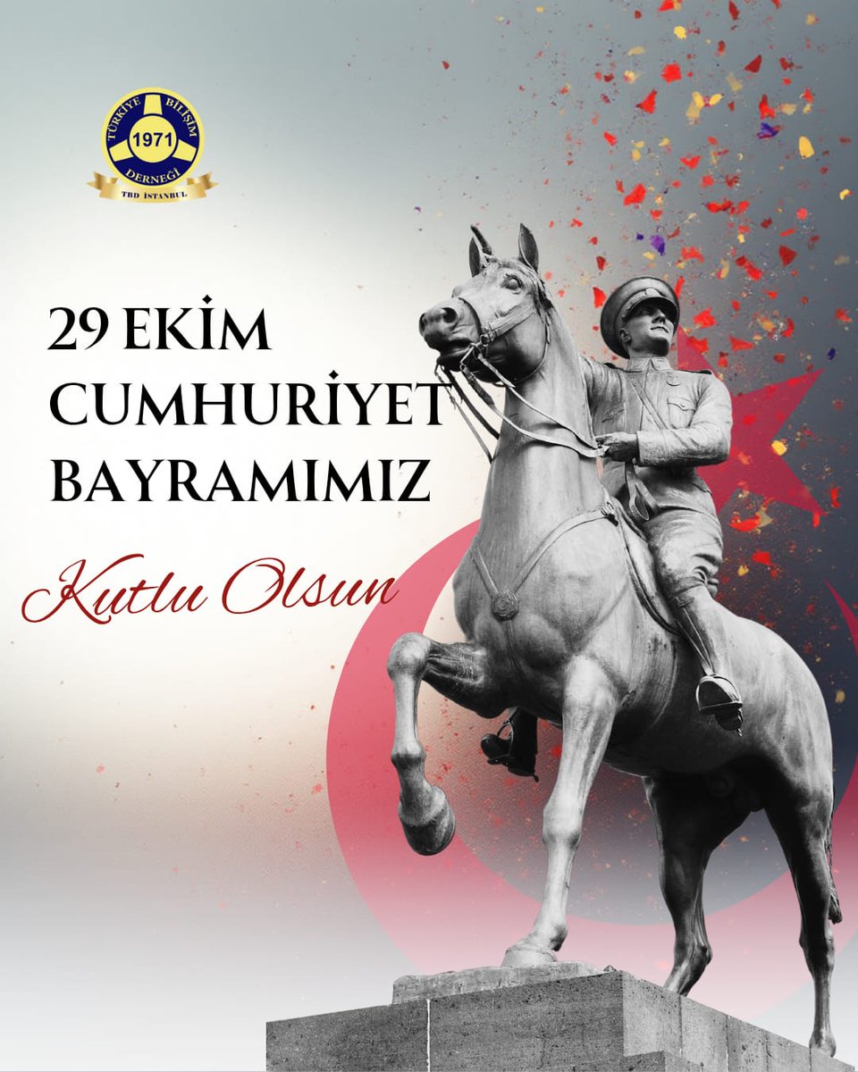 Cumhuriyetimizin 102. yılında, Başta Gazi Mustafa Kemal Atatürk olmak üzere, tüm kahramanlarımızı saygı, minnet ve rahmetle anıyoruz.  

🇹🇷 Cumhuriyet Bayramımız kutlu olsun!  

#TBD #TBDİstanbul #TBDGençİstanbul #29Ekim #CumhuriyetBayramı #Cumhuriyet102Yaşında